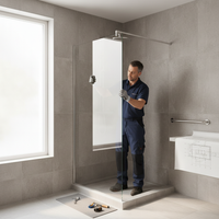 Un artisan spécialisé installe des équipements d'accessibilité pour l'adaptation d'un logement, illustrant le boom du secteur.