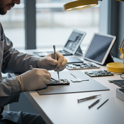 Infographie illustrant les bénéfices économiques de la Loi REPARA 2026 pour les commerces et PME, avec des symboles de réparation et de croissance.