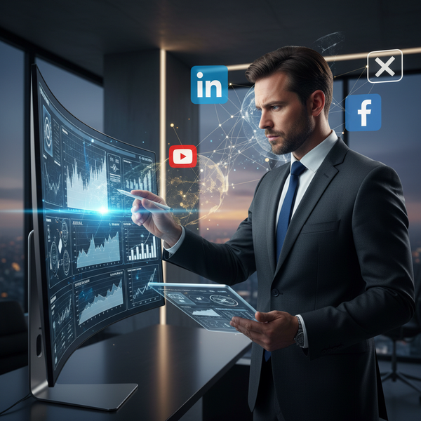 Illustration d'un réseau de professionnels connectés, symbolisant le marketing d'influence B2B pour les PME et la génération de leads qualifiés.