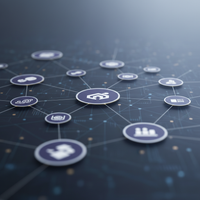 Illustration conceptuelle de la marque blanche B2B2C, avec des engrenages représentant l'intégration de savoir-faire et la monétisation, sans effort commercial supplémentaire.