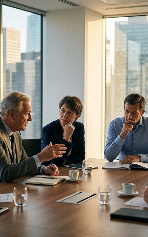 Illustration de mentors et entrepreneurs collaborant, symbolisant le Modèle 50 Partners et l'hypercroissance des startups grâce au smart money.