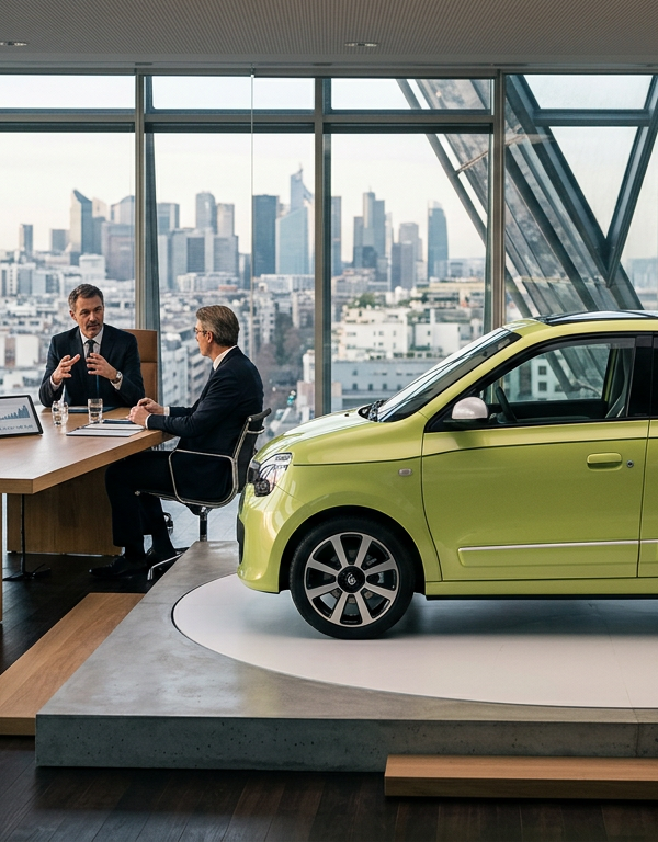 La Nouvelle Renault Twingo électrique, une citadine compacte et abordable, produite en Slovénie pour le marché européen.