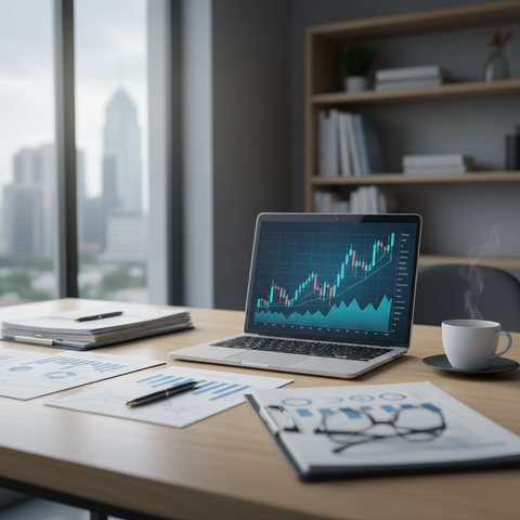 Illustration d'un dirigeant de PME analysant des documents fiscaux, symbolisant l'optimisation fiscale légale PME et la réduction de l'impôt sur les sociétés.