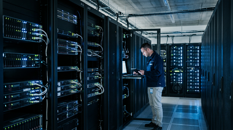 Serveur informatique et cadenas numérique illustrant la gestion Oracle sécurité en PME.