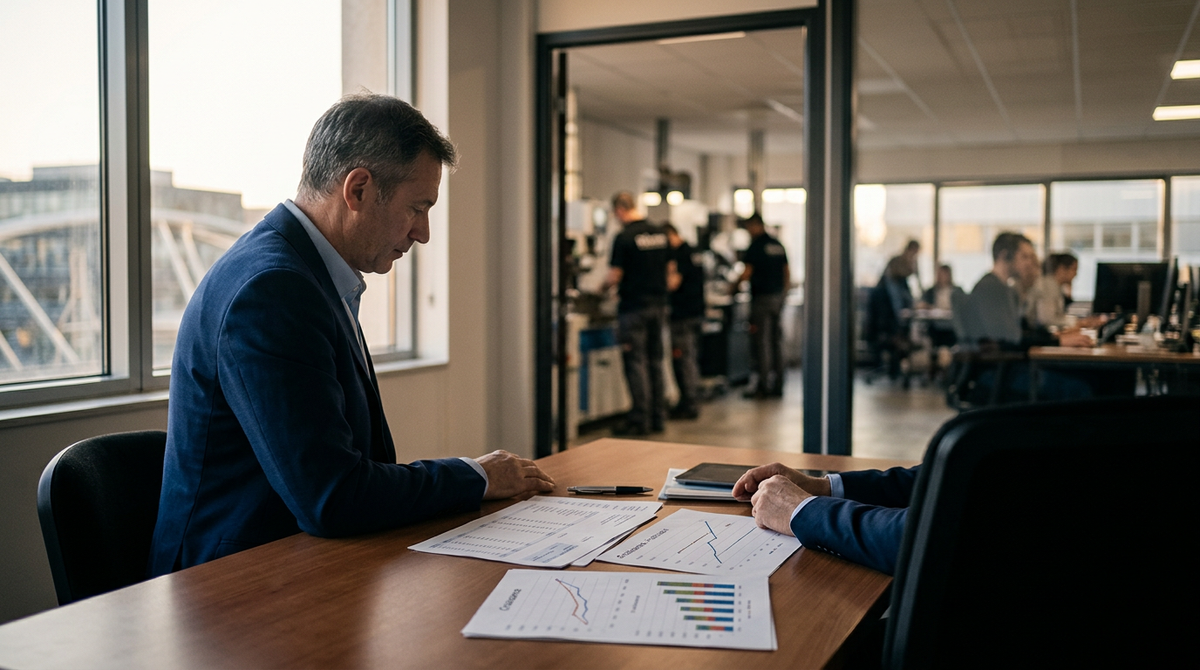 Illustration de mains partageant des pièces de monnaie ou des symboles de richesse, représentant le partage de la valeur au sein d'une PME.