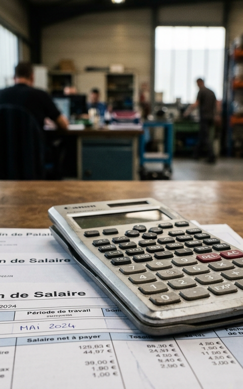 Graphique illustrant l'augmentation du coût du travail pour l'employeur au-delà du SMIC, avec des flèches montrant la dégressivité des allègements de charges patronales.