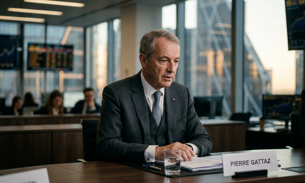 Pierre Gattaz, ancien président du Medef, s'exprimant lors d'une conférence, avec un graphique de chômage en arrière-plan, symbolisant son alerte pour les PME.