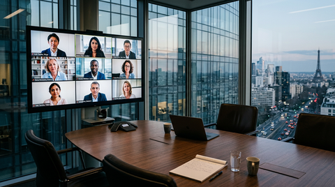Illustration d'un globe terrestre avec des icônes de professionnels connectés, symbolisant le recrutement : la délocalisation des talents à l'échelle mondiale.