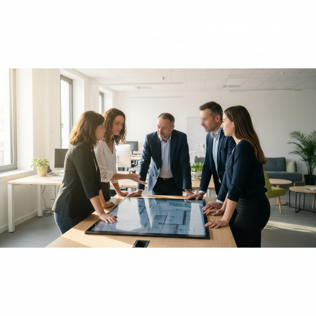 Illustration de deux chemins professionnels divergents, l'un menant à un grand groupe décevant, l'autre vers une PME florissante, symbolisant l'opportunité de rétention des talents.