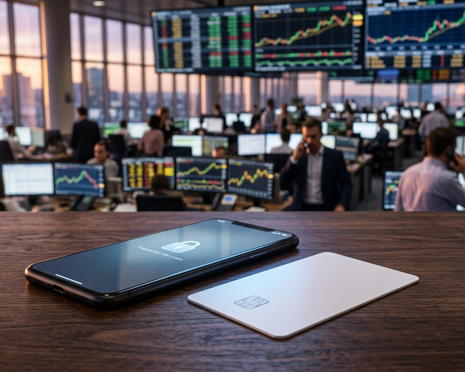 Une carte bancaire Revolut sans numéros, posée sur un clavier d'ordinateur portable, symbolisant la cybersécurité pour les PME et l'innovation de Revolut et sa solution.