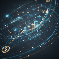 Illustration conceptuelle montrant des flèches de croissance financière verte pointant vers le haut, symbolisant le financement par royalties et RBF pour les PME, sans dilution du capital.