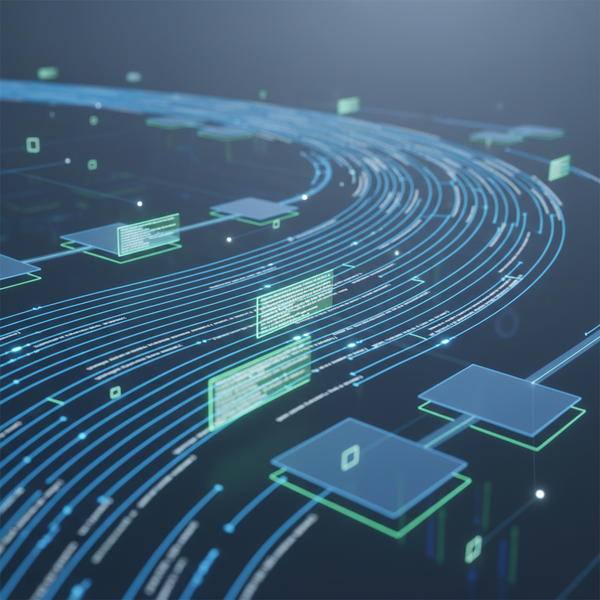 Illustration d'un smart contract sur une blockchain, symbolisant l'automatisation du paiement freelance avec des icônes de sécurité et de rapidité.