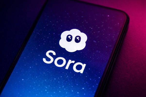 Illustration d'un écran brisé affichant le logo Sora d'OpenAI, symbolisant l'échec de la rentabilité de l'IA vidéo, avec des graphiques financiers en arrière-plan.