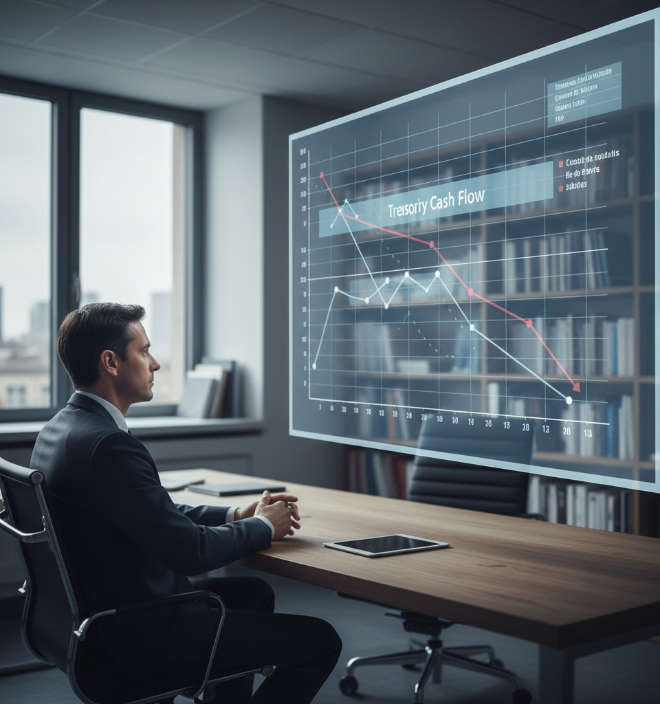 Graphique illustrant l'impact de la stagflation 2026 sur les marges des PME, avec des flèches indiquant la hausse des coûts et la baisse de la demande, symbolisant la nécessité d'une gestion proactive.