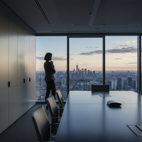 Un fondateur confiant présentant un pitch deck devant des investisseurs, symbolisant la victoire sur le syndrome imposteur en levée de fonds.