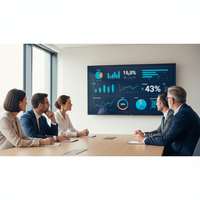 Dirigeant de PME souriant et organisé, utilisant un tableau de bord clair pour son système d'exploitation hebdomadaire, symbolisant la maîtrise et la sérénité.