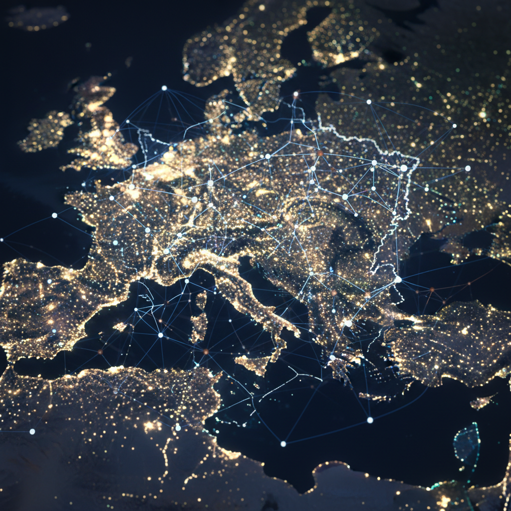 Infographie illustrant les tendances entrepreneuriat 2027 avec des icônes représentant la souveraineté, la deeptech et l'innovation, sur une carte de France stylisée.