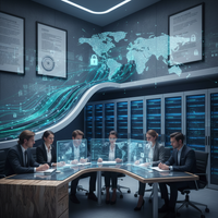 Illustration de documents juridiques et d'un globe terrestre symbolisant le transfert de données hors UE pour les PME, avec des cadenas pour la sécurité et la conformité RGPD.