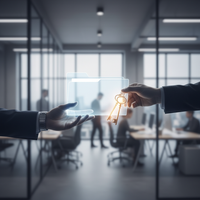 Graphique illustrant l'augmentation des transmissions d'entreprise en France d'ici 2026, avec des flèches montantes et