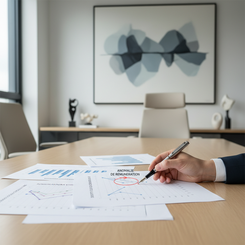 Illustration d'une balance équilibrée avec des icônes de personnes et d'euros, symbolisant l'équité salariale et la transparence salariale directive pour les PME en 2026.