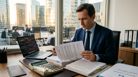 Illustration d'une PME naviguant dans la complexité réglementaire du travail détaché URSSAF, avec des documents et des symboles de conformité.