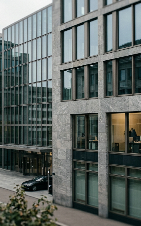 Illustration de la gouvernance d'entreprise d'UBS sous pression politique, avec des mains symbolisant le gouvernement et le conseil d'administration, et le logo UBS en arrière-plan.