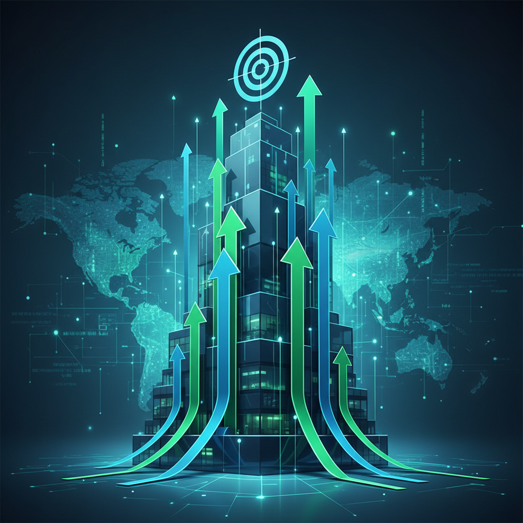 Illustration de la verticalisation de l'offre pour une PME de services, symbolisant la spécialisation vers une niche de marché spécifique pour une meilleure rentabilité et expertise.