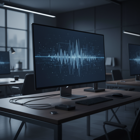 Illustration d'un appel téléphonique frauduleux avec une voix clonée par IA, représentant le danger du vishing IA PME pour les entreprises.