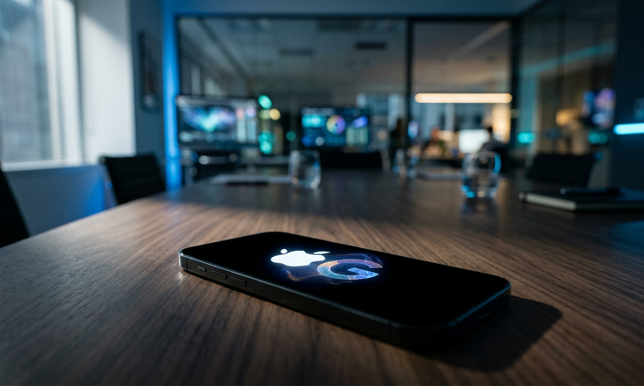 Illustration conceptuelle de Siri et Gemini lors de la WWDC 2026 sur un iPhone.